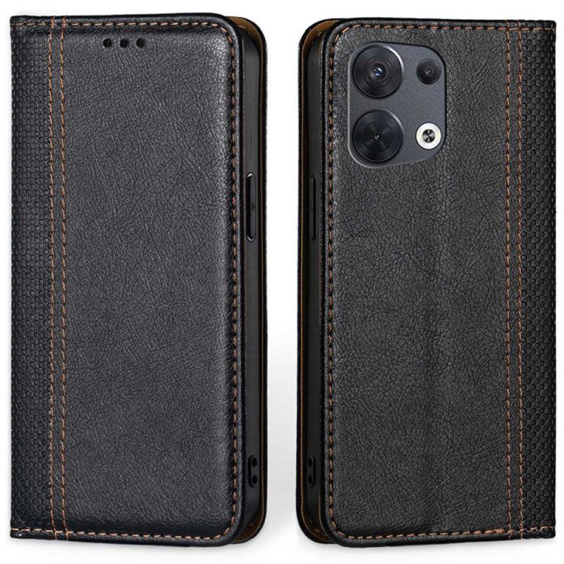 Schutzhülle Für Oppo Reno 8 Flip Case Vintage-kunstleder