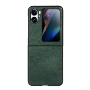 Handyhülle Für Oppo Find N2 Flip Flip Case Lederstruktur