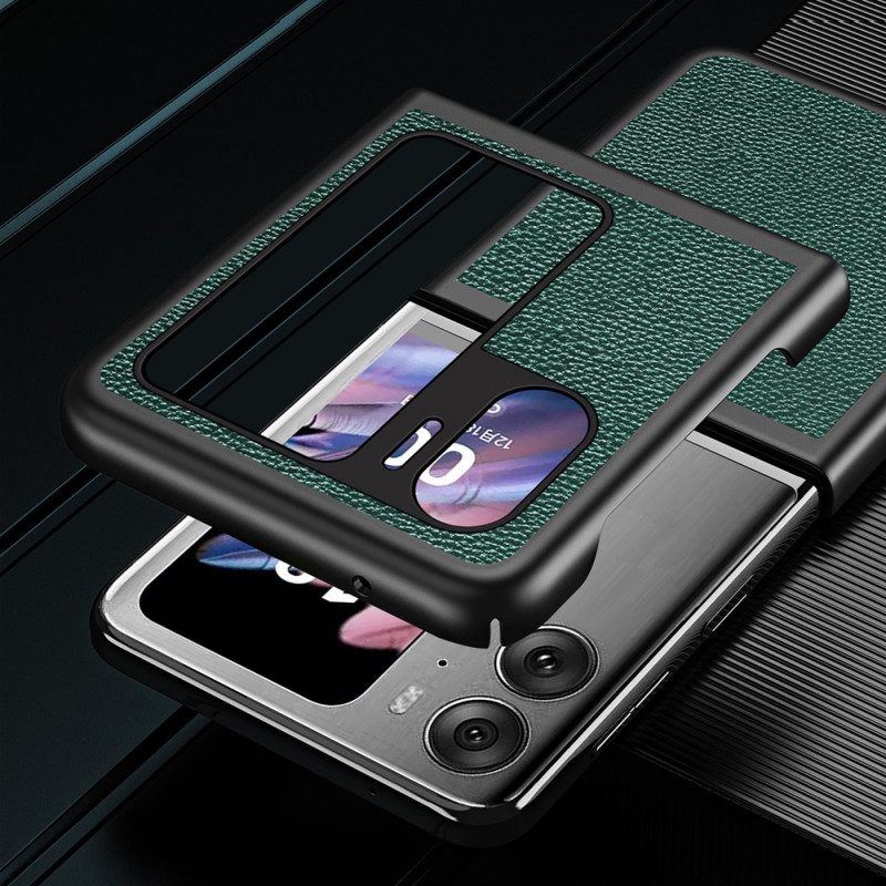 Handyhülle Für Oppo Find N2 Flip Flip Case Litschi-kunstleder