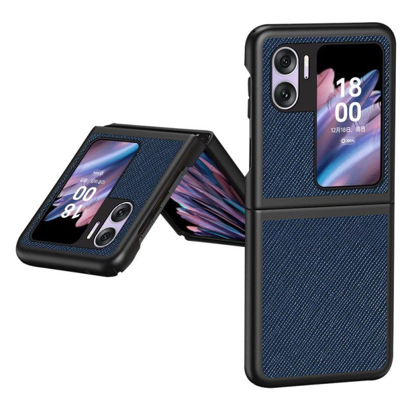 Handyhülle Für Oppo Find N2 Flip Flip Case Strukturierter Lederstil