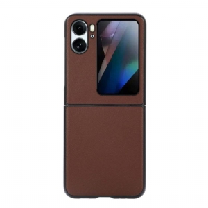 Hülle Für Oppo Find N2 Flip Flip Case Echtes Leder