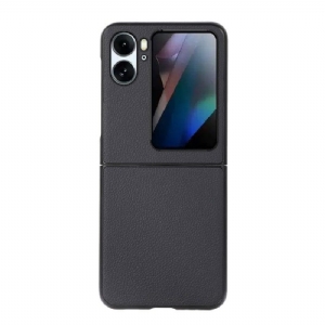 Hülle Für Oppo Find N2 Flip Flip Case Echtes Litschi-leder