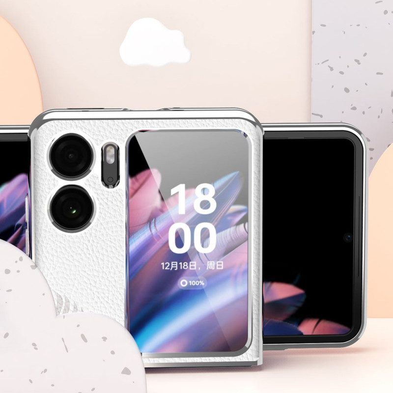 Hülle Für Oppo Find N2 Flip Flip Case Litschi-leder-stil