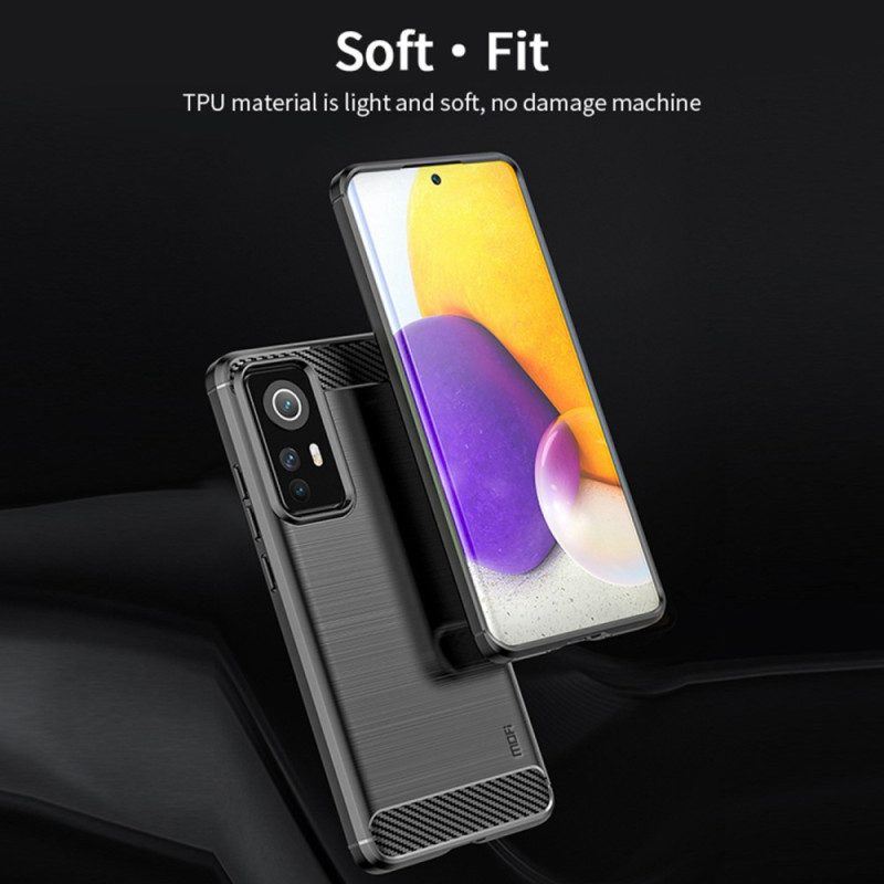 Handyhülle Für Xiaomi 12 Lite Mofi Gebürstete Kohlefaser