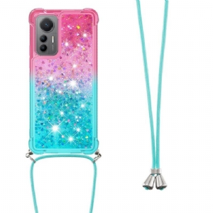 Hülle Für Xiaomi 12 Lite Mit Kordel Glitzerndes Silikonband