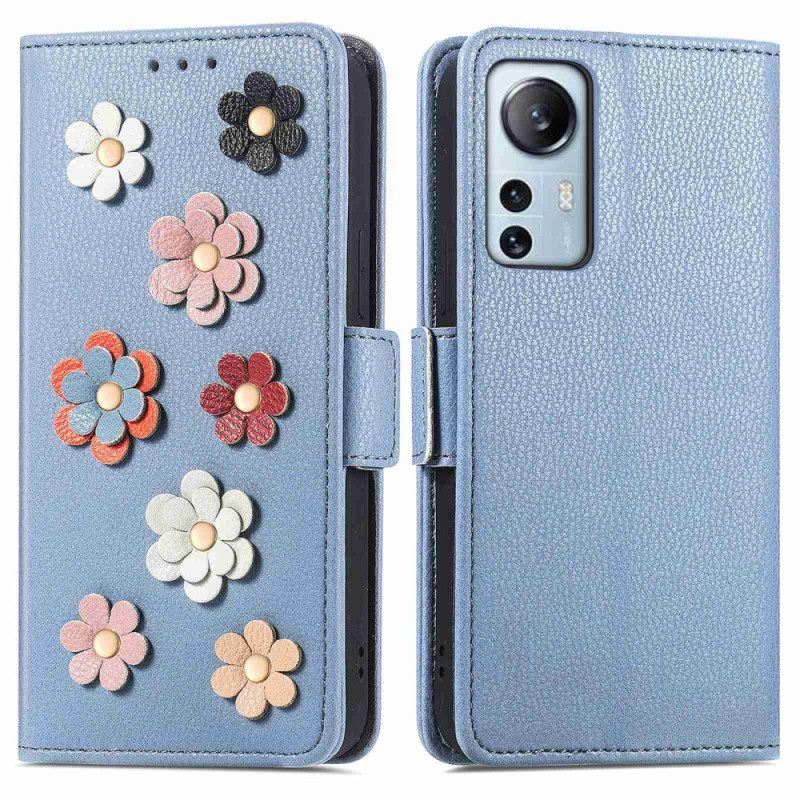 Lederhüllen Für Xiaomi 12 Lite 3d-blumen