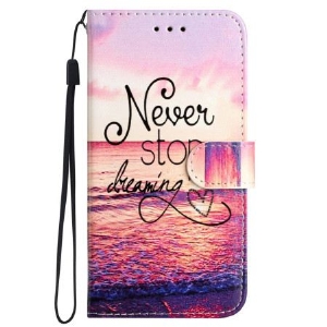 Lederhüllen iPhone 16 Never Stop Dreaming Mit Strap