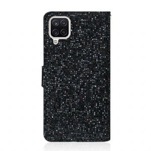 Flip Case Für Samsung Galaxy A12 Glitzerkartenhalter