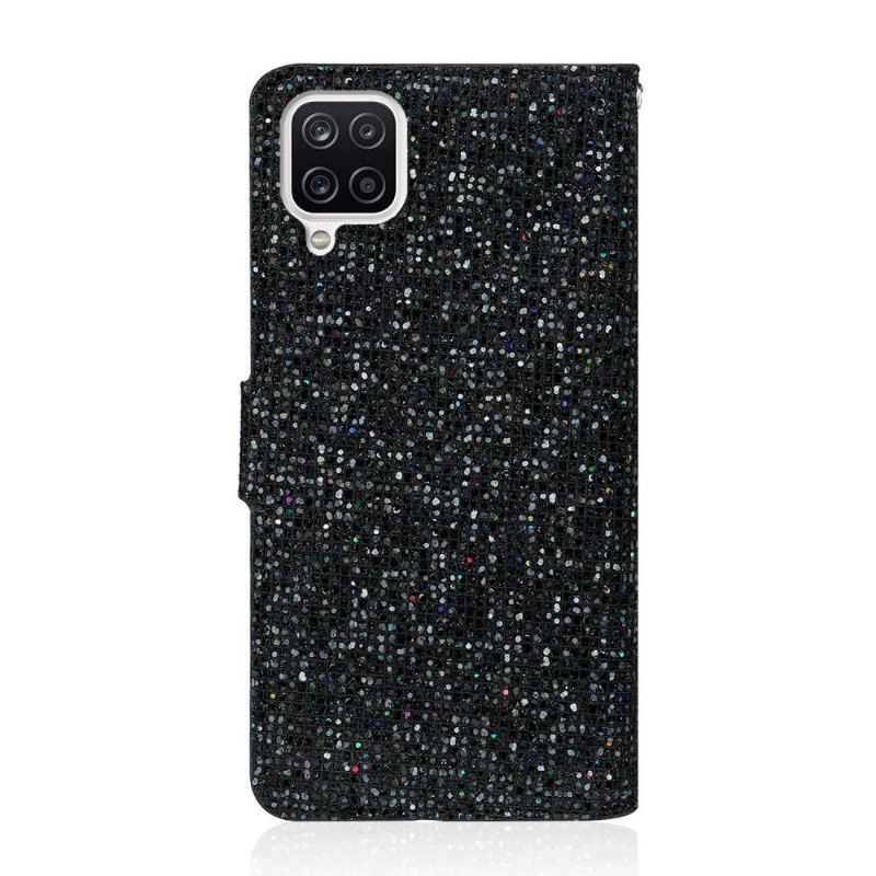 Flip Case Für Samsung Galaxy A12 Glitzerkartenhalter