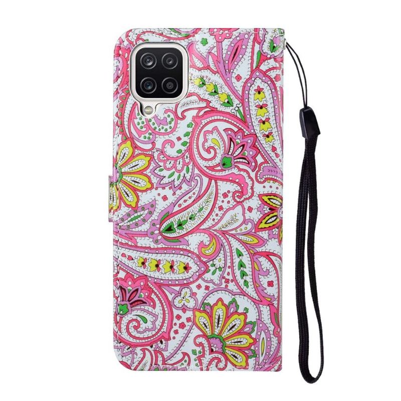 Flip Case Für Samsung Galaxy A12 Paisley-blume