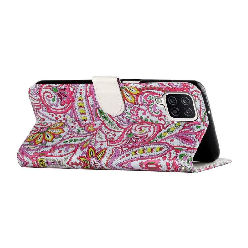 Flip Case Für Samsung Galaxy A12 Paisley-blume