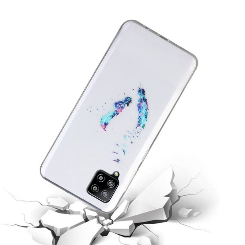 Handyhülle Für Samsung Galaxy A12 Federn Und Vögel