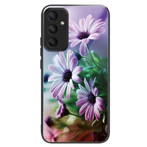 Hülle Samsung Galaxy A55 5g Gehärtetes Glas Mit Violetter Chrysantheme