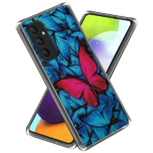 Hülle Samsung Galaxy A55 5g Handyhülle Roter Schmetterling