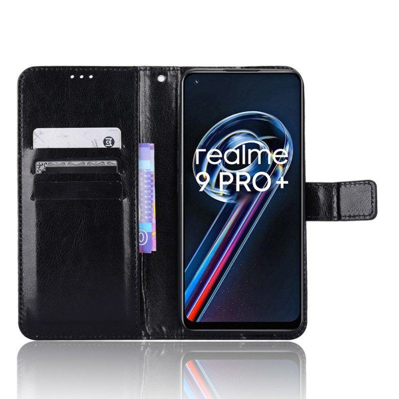 Flip Case Für Realme 9 5G Auffälliges Kunstleder