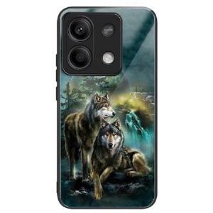 Hülle Für Xiaomi Redmi Note 13 5g Wolfsmuster Aus Gehärtetem Glas