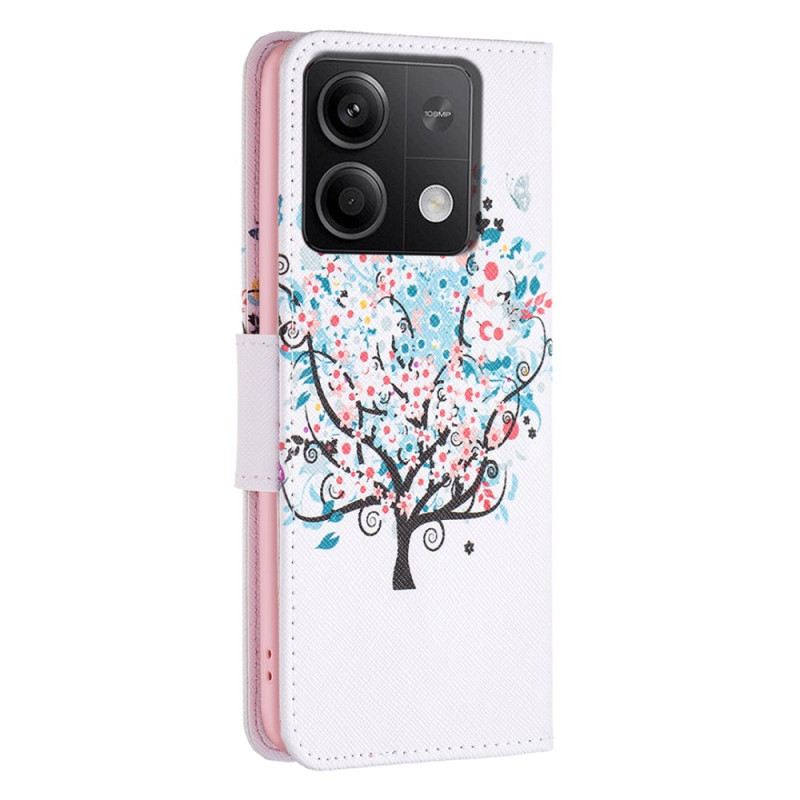 Lederhüllen Für Xiaomi Redmi Note 13 5g Blühender Baum