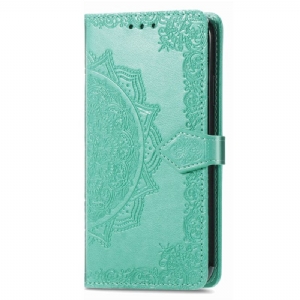 Lederhüllen Xiaomi Redmi Note 13 5g Barockes Mandala Mit Riemen