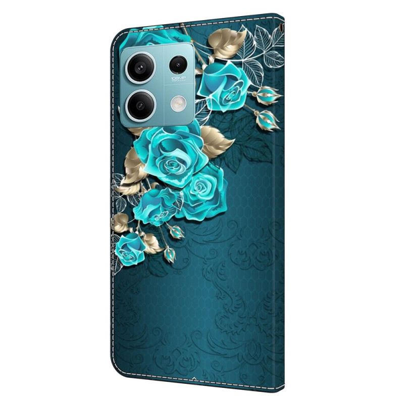 Lederhüllen Xiaomi Redmi Note 13 5g Blaue Rosen