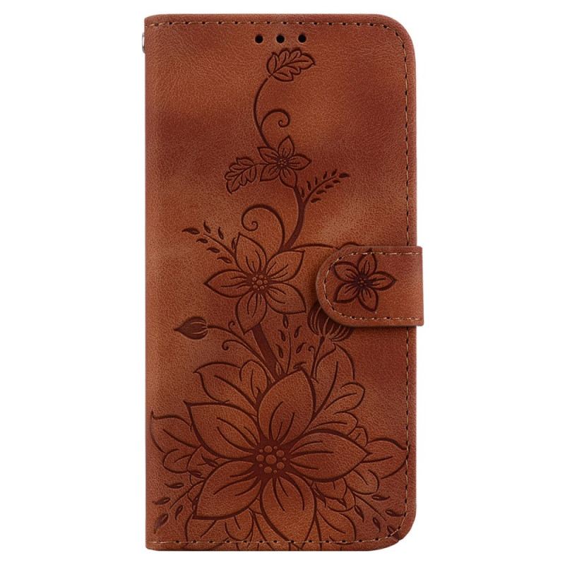 Lederhüllen Xiaomi Redmi Note 13 5g Blumenmuster Mit Riemen