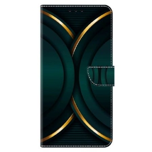 Lederhüllen Xiaomi Redmi Note 13 5g Handyhülle Goldener Umriss