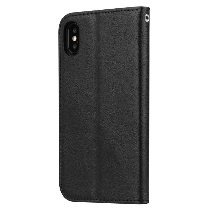 Flip Case Für iPhone XS Max Standkoffer Lederoptik