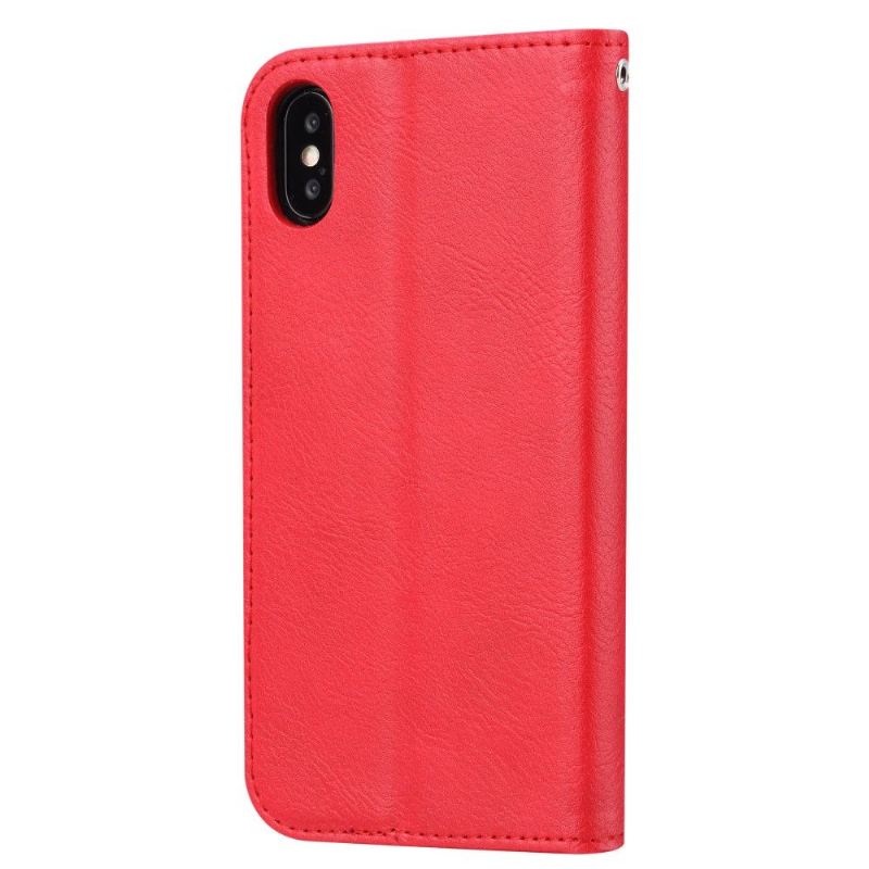 Flip Case Für iPhone XS Max Standkoffer Lederoptik