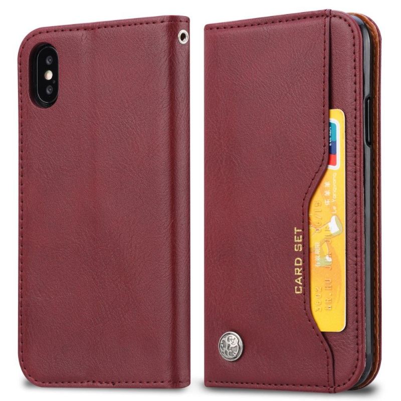 Flip Case Für iPhone XS Max Standkoffer Lederoptik