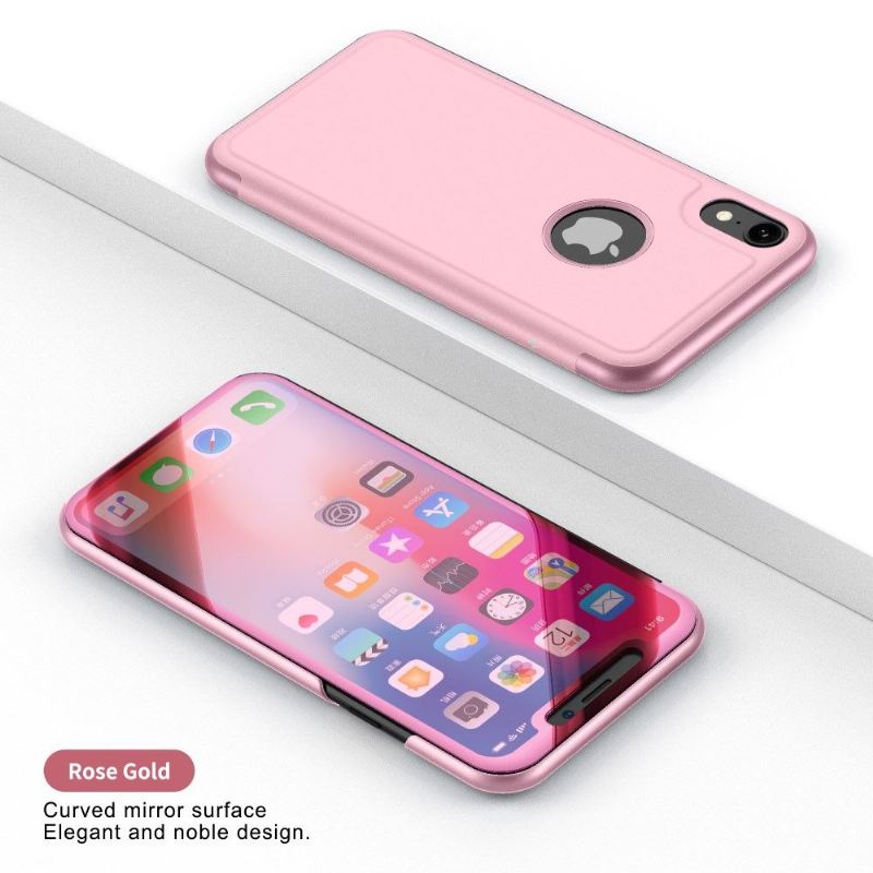 Handyhülle Für iPhone XS Max Schutzhülle Flip Case Spiegeleffekt