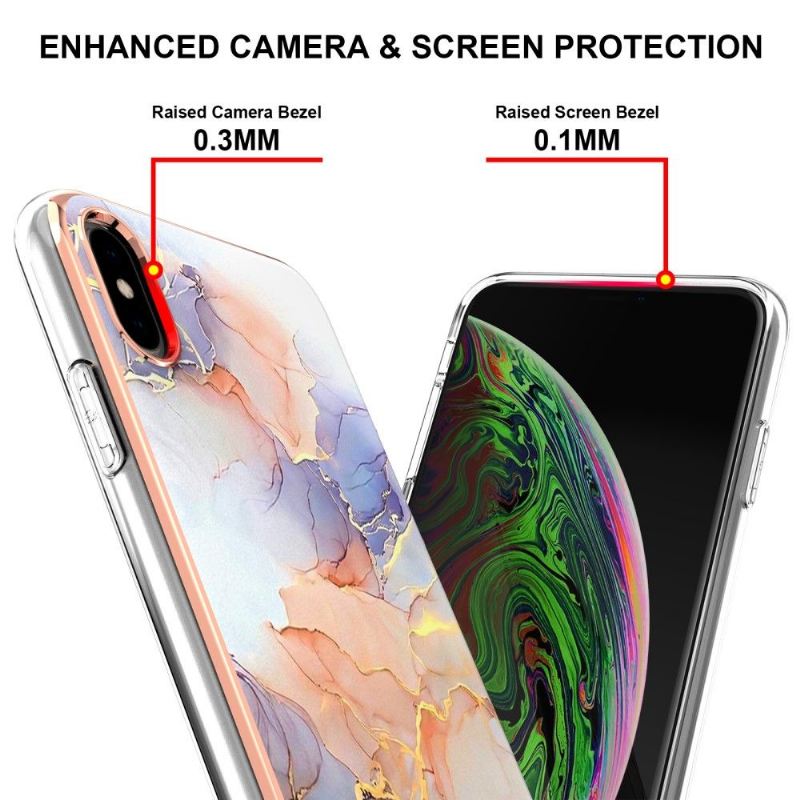 Hülle Für iPhone XS Max Farbiger Marmor