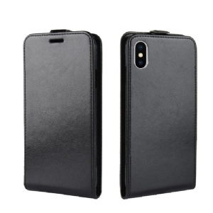 Lederhüllen Für iPhone XS Max Flip Case Vertikales Kunstleder