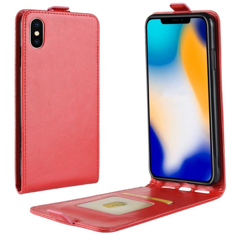 Lederhüllen Für iPhone XS Max Flip Case Vertikales Kunstleder