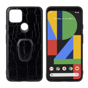 Hülle Für Google Pixel 5 Krokoeffekt Mit Ring