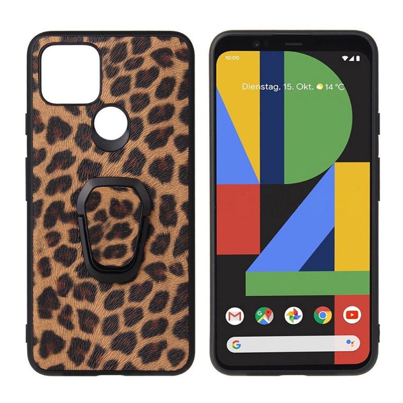 Hülle Für Google Pixel 5 Leopardenmuster Mit Ring