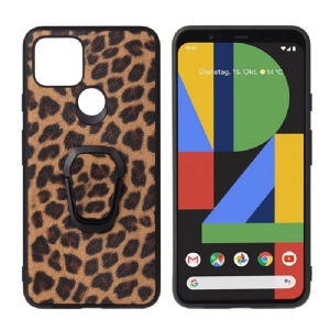 Hülle Für Google Pixel 5 Leopardenmuster Mit Ring