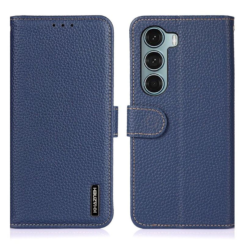 Flip Case Für Motorola Moto G200 5G Khazneh Genarbtes Leder