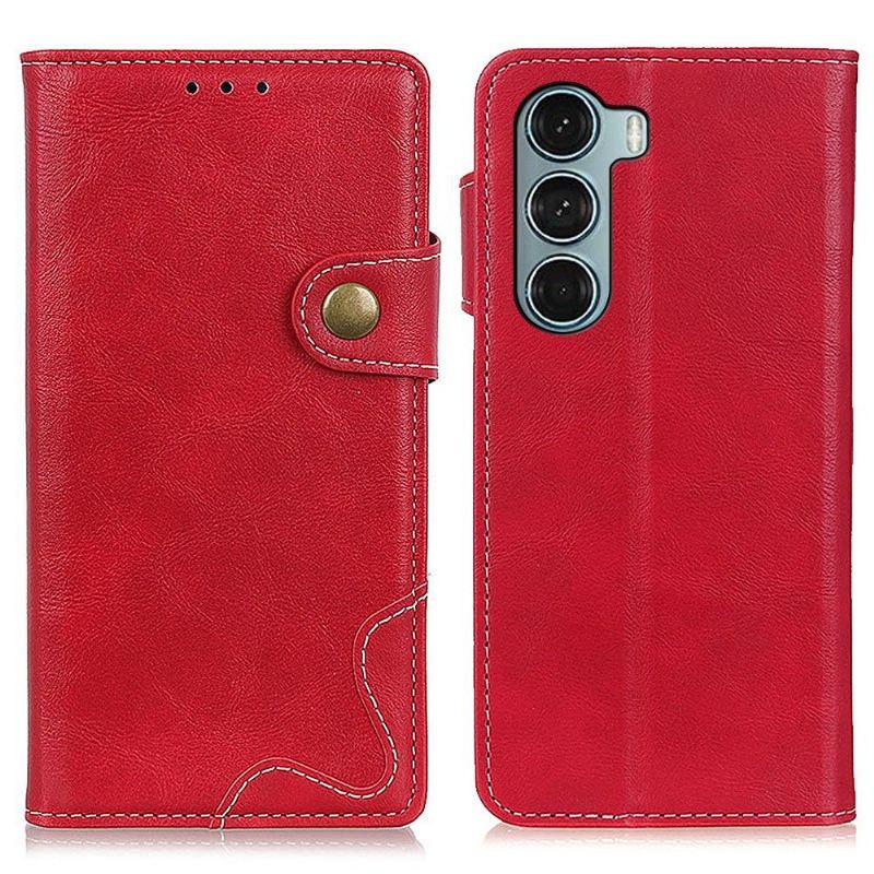 Flip Case Für Motorola Moto G200 5G S-form Mit Sichtbaren Nähten