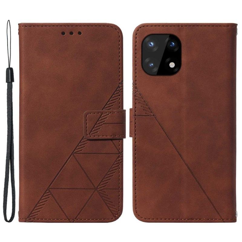 Flip Case Für OnePlus 10 Pro Geometrisches Design In Lederoptik