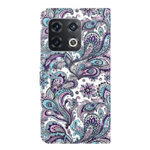 Flip Case Für OnePlus 10 Pro Paisley-blume