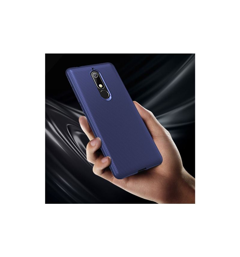 Handyhülle Für Nokia 5.1 Schutzhülle Armour Effect Silikongel – Blau