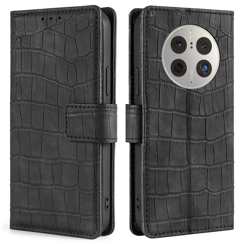 Flip Case Für Huawei Mate 50 Pro Krokodil