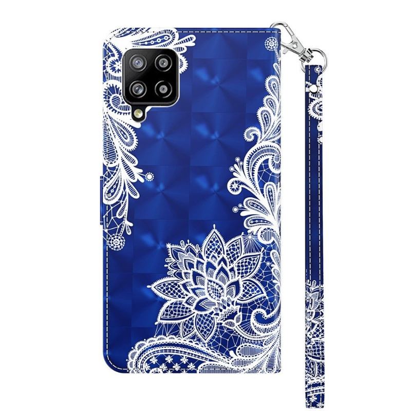 Flip Case Für Samsung Galaxy A42 5G Spitzenblume