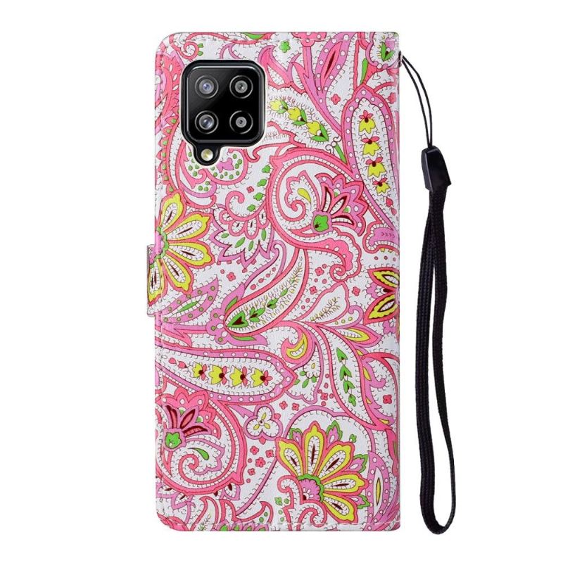 Lederhüllen Für Samsung Galaxy A42 5G Paisley-blume