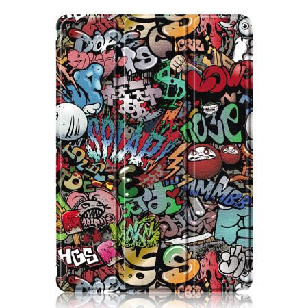 Samsung Galaxy Tab S9 Graffiti-stifthalter Mit Transparenter Rückseite