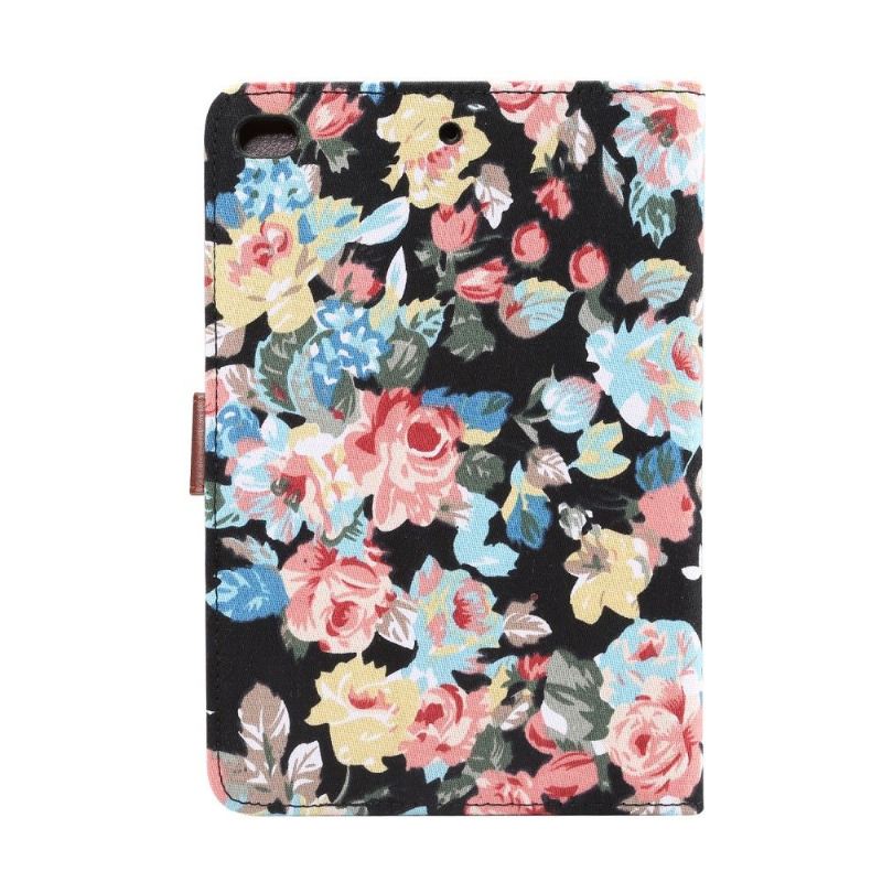 iPad Mini 2019 - Stoffhülle Floral Case - Schwarz