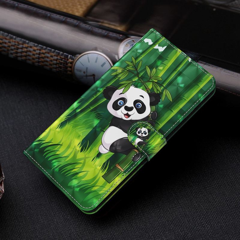 Lederhüllen Für Google Pixel 8 Pro Panda Bamboo Mit Riemen