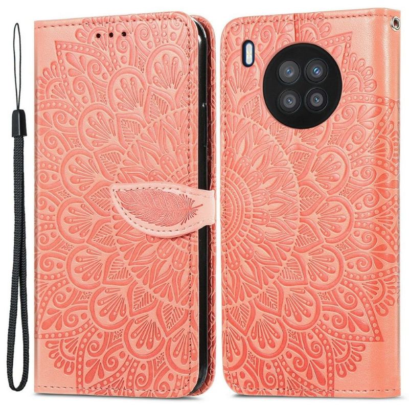 Flip Case Für Huawei Nova 8i / Honor 50 Lite Mandala-blatt