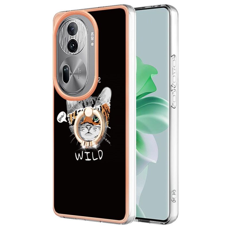 Hülle Für Oppo Reno 11 Pro 5g Ring-support-katzen- Und Tigermuster