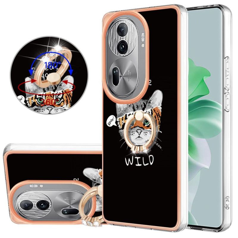 Hülle Für Oppo Reno 11 Pro 5g Ring-support-katzen- Und Tigermuster