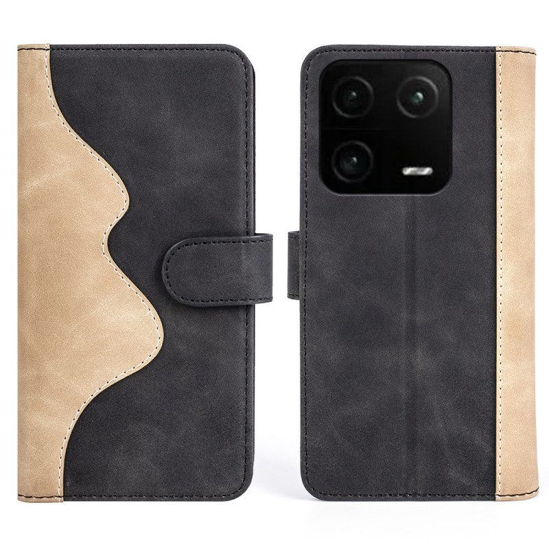 Flip Case Für Xiaomi 13 Pro Wave-lederstil